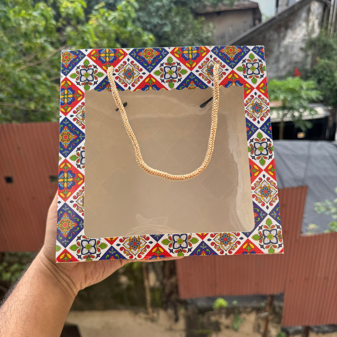 Diwali Hamper Bag With Handle 8” (10pc) ~ Utsav Collection