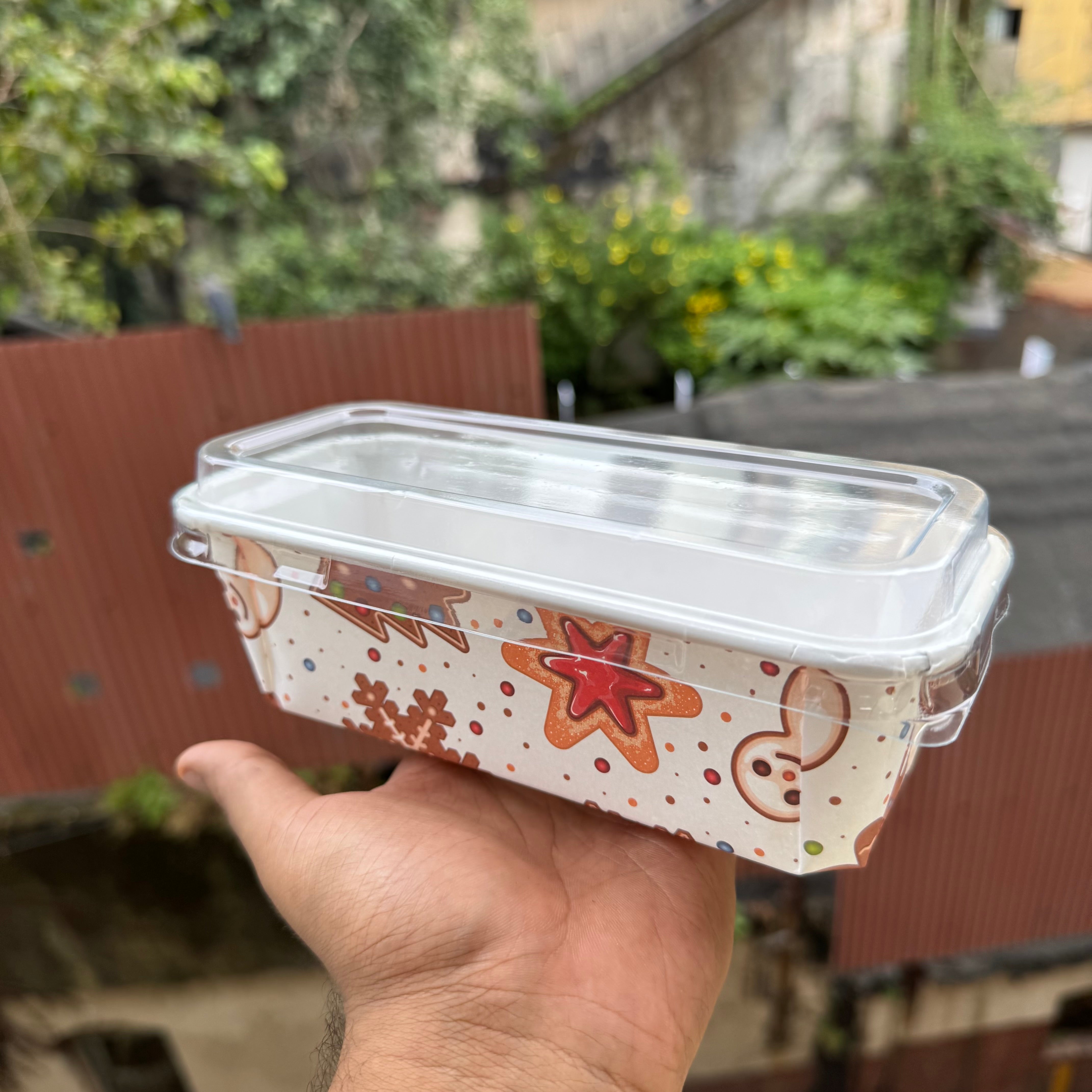 Christmas Printed Plum Ready To Bake Loaf Liner (10pc) | Mix