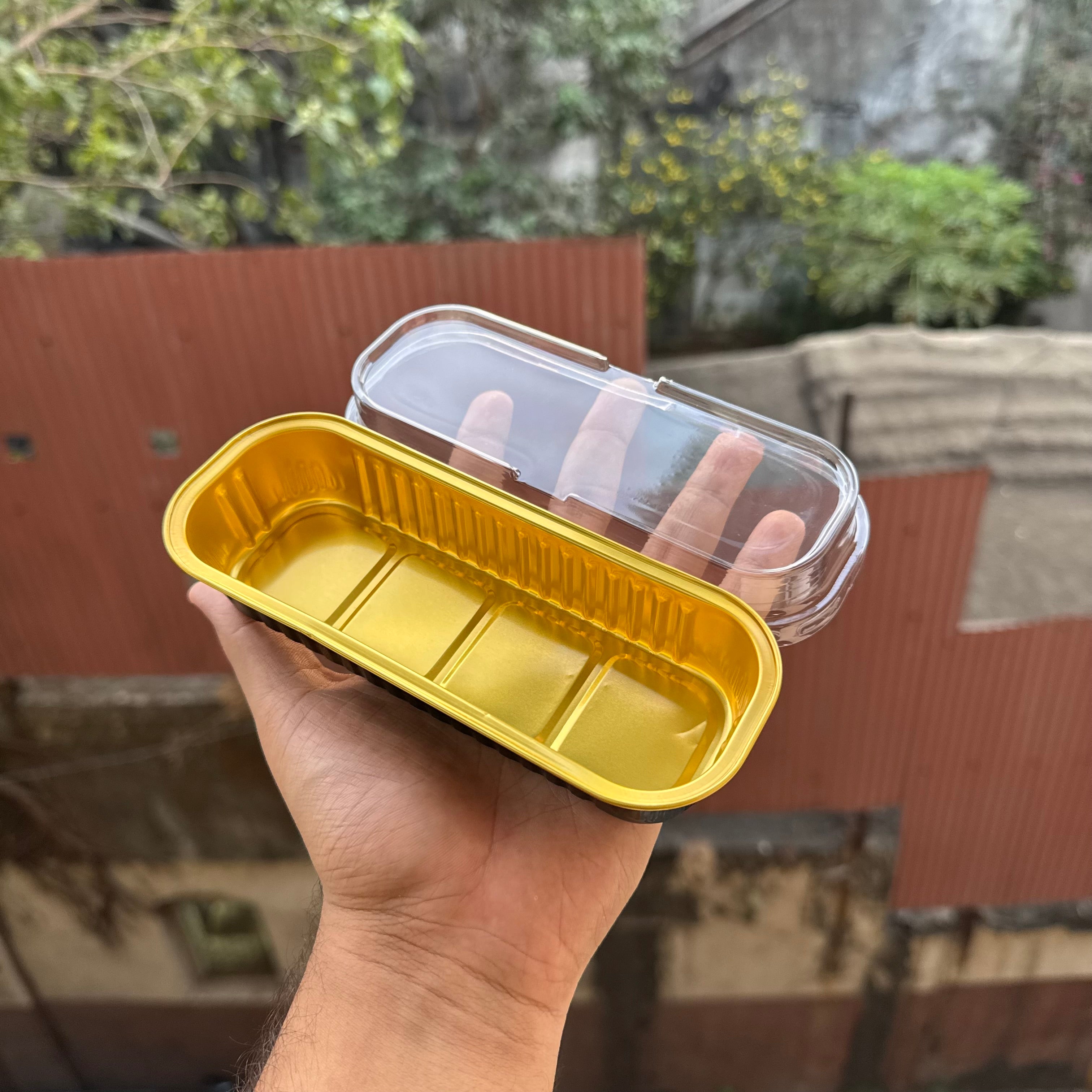 Rectangle Foil Bakeable Container Black (10pc)