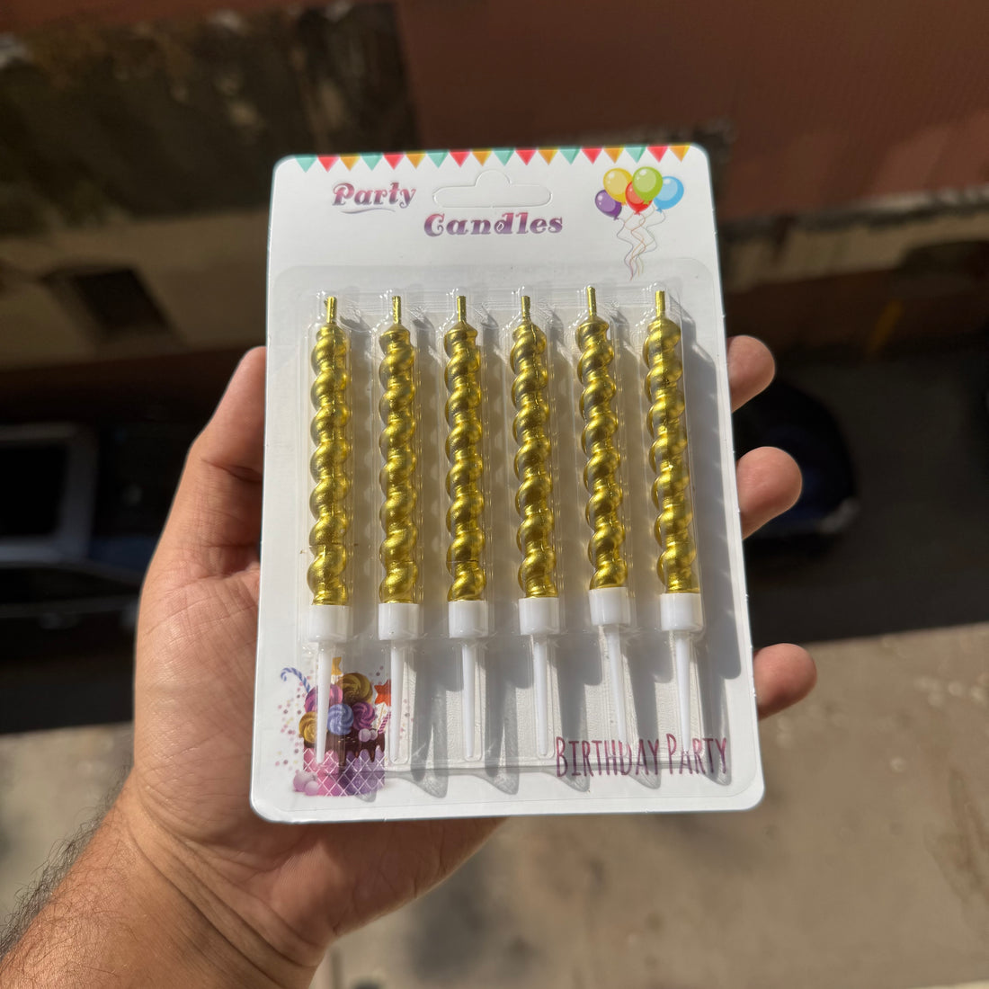 Metallic Gold Twisties Candle