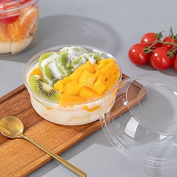 Trending Cute Round PET Plastic Container (10pc)