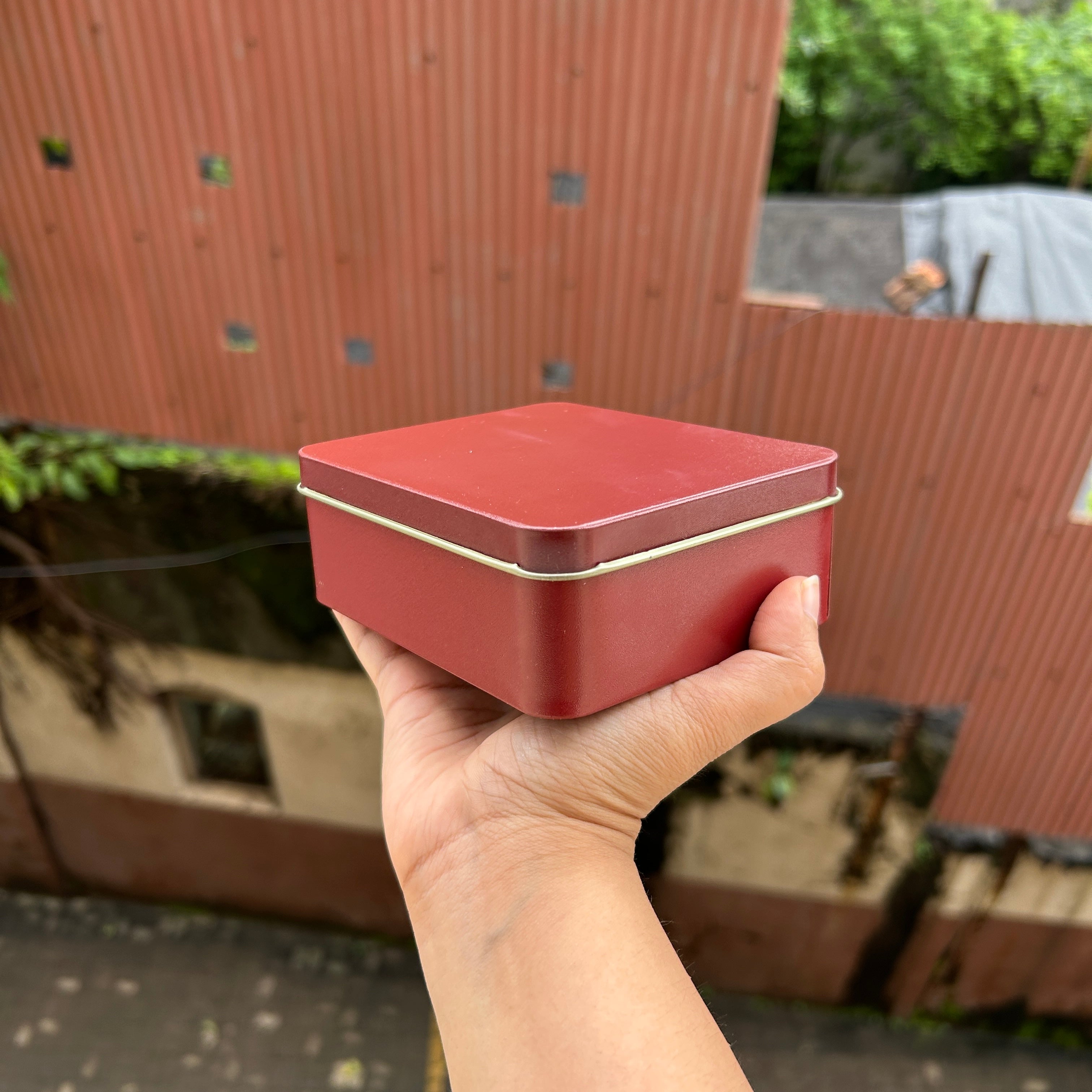Cookie Dream Tin Rectangle - Burgundy