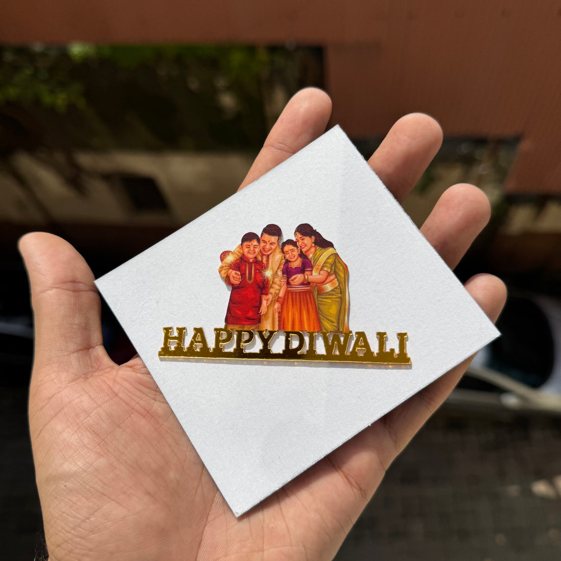 Printed Acrylic Diwali Charm 1pc