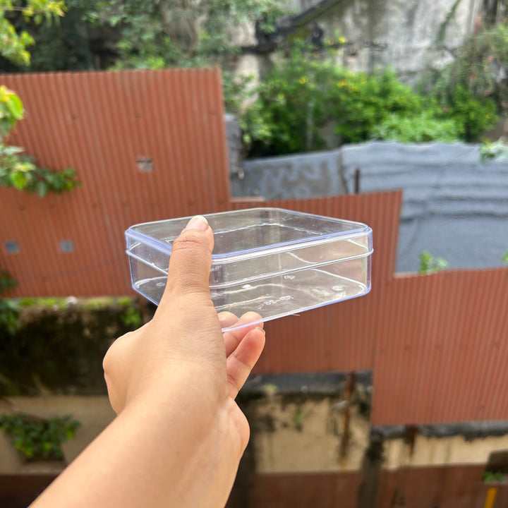 Trending Big Size Square Acrylic Tub For Tiramisu & Pudding (10pc)