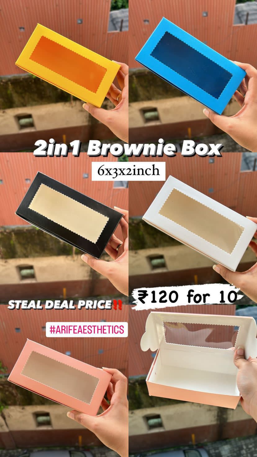 2 in 1 Brownie / Cookie  Box (10 Pc) Assorted