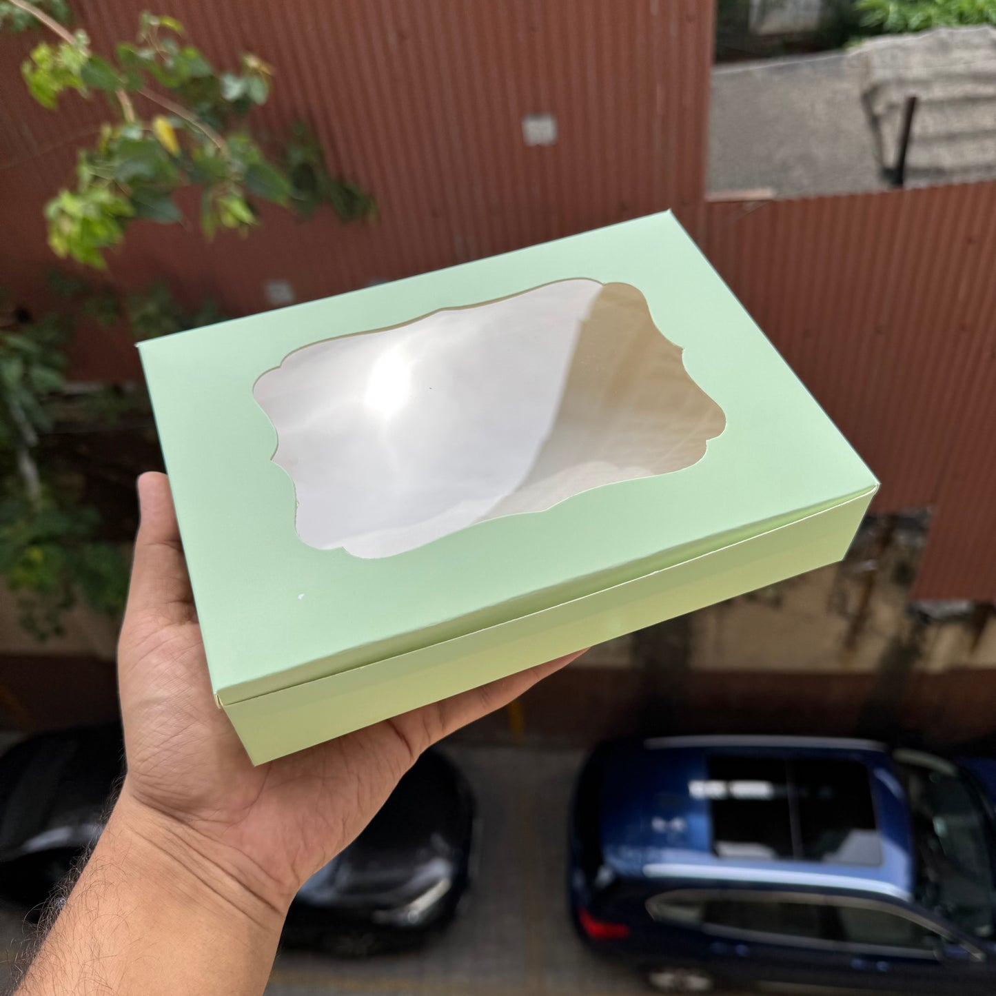 Pastel Mint Green 6 Brownie Box (10pc)