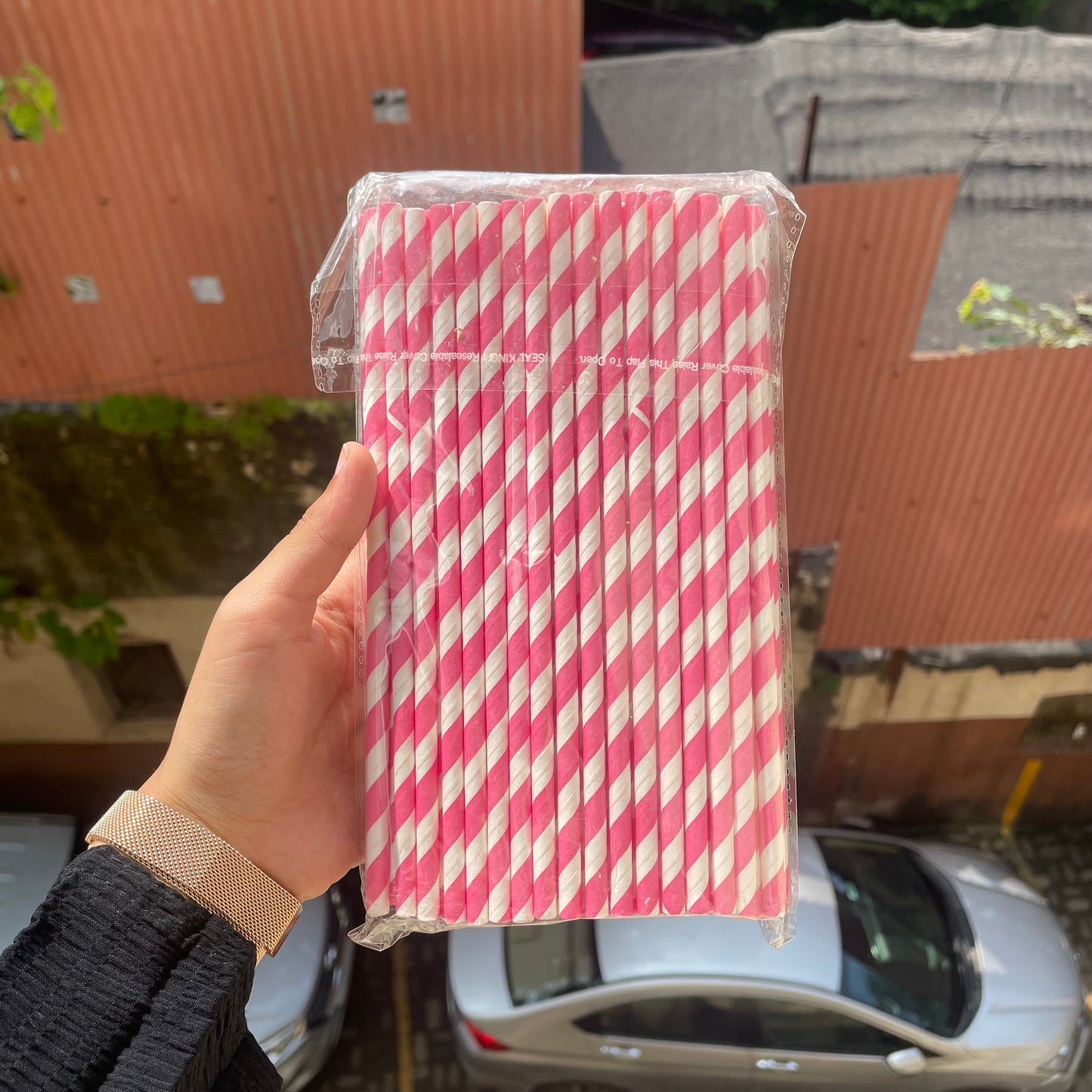 Paper straws 100pc pack