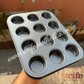 12 Cavity Cupcake Tray Nonstick Tin