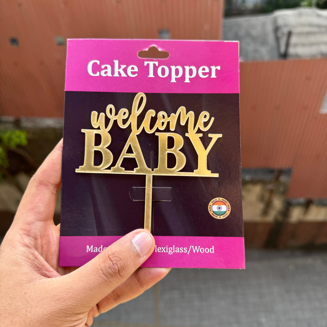 Welcome Baby - 4inch Acrylic Cake Topper • SVN Baby Shower
