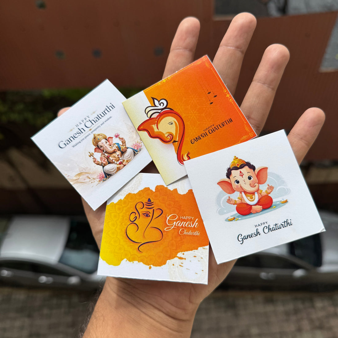 Ganesh Chaturthi Cards Set Of 10 pc