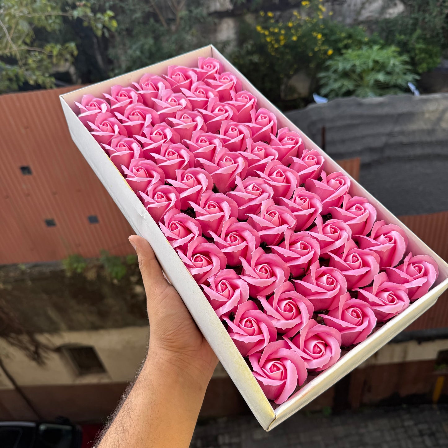 Scented Soap Roses Artificial Flower For Cake Decoration (50pc)