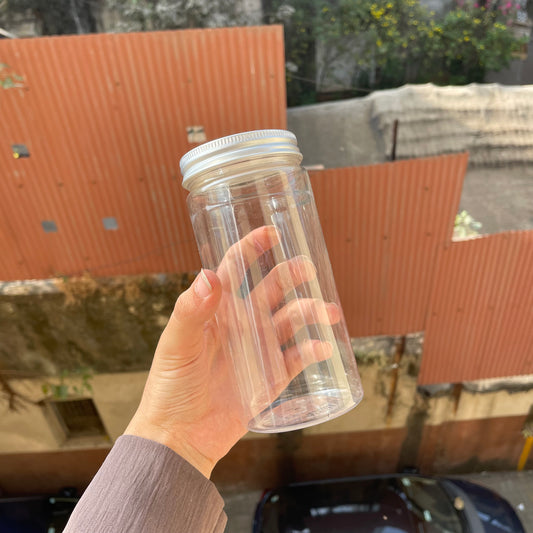 Plastic Jars With Silver Cap (200ml)