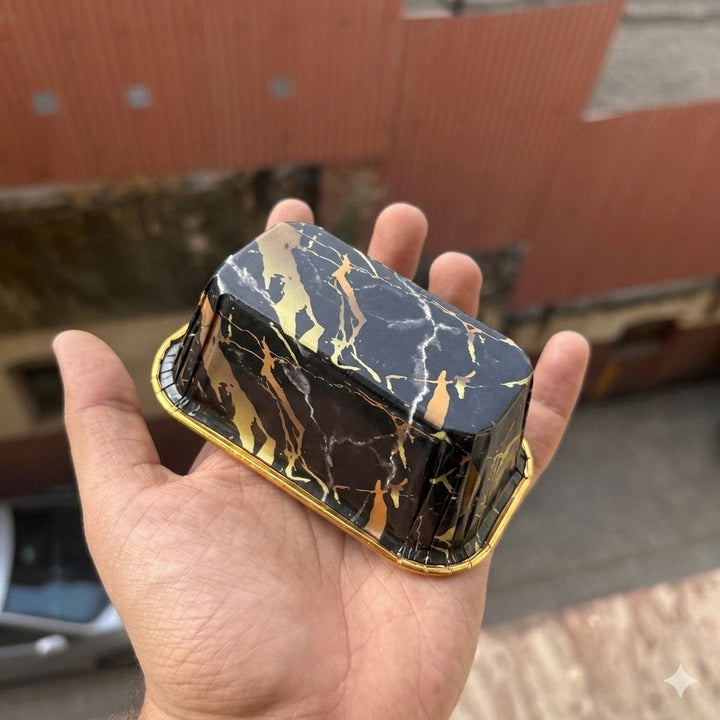 Black Marble Metallic Loaf Liner