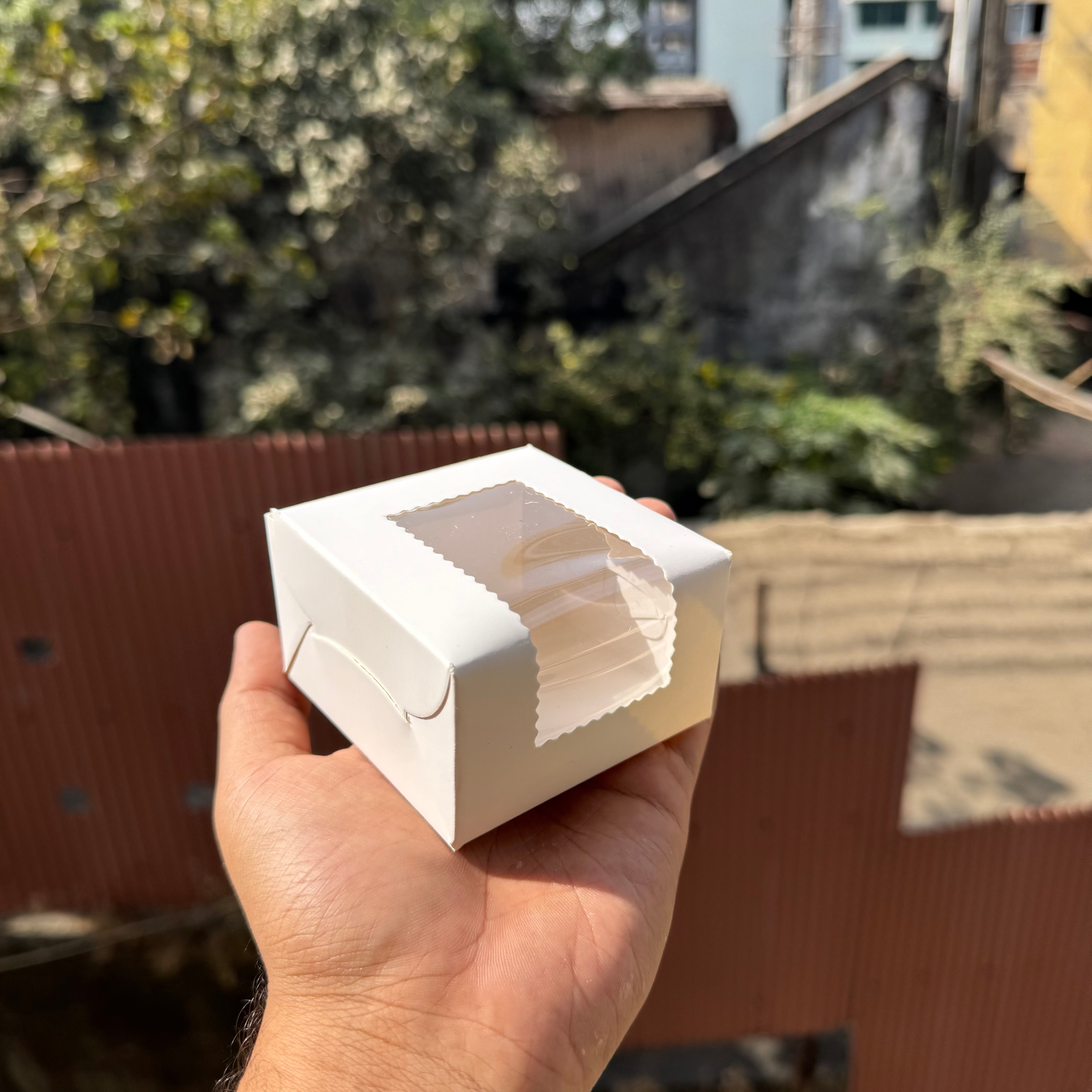 Single Brownie Box White (10pc)