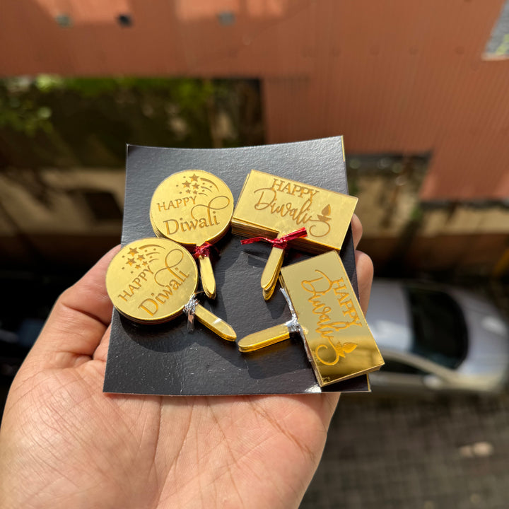Happy Diwali 2inch Acrylic Tags | Round (20pcs)