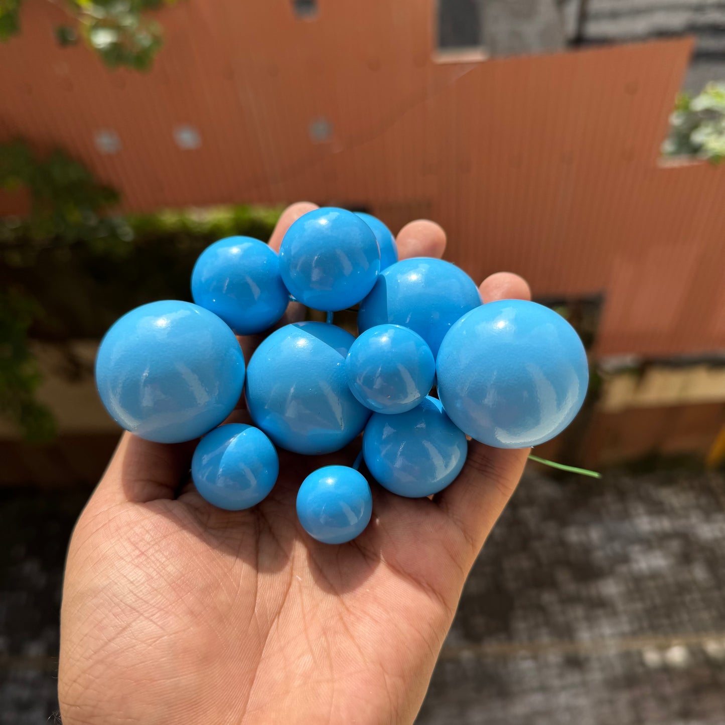 Blue Faux Ball