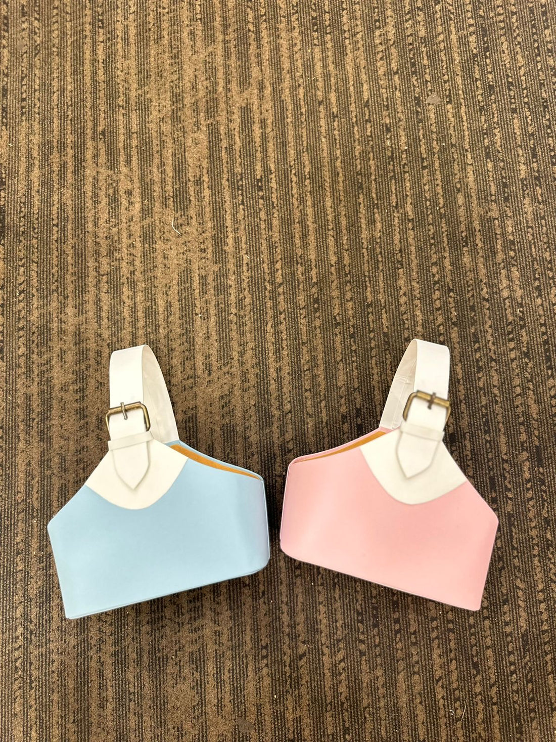 Premium Mini Leatherite Baskets Blue