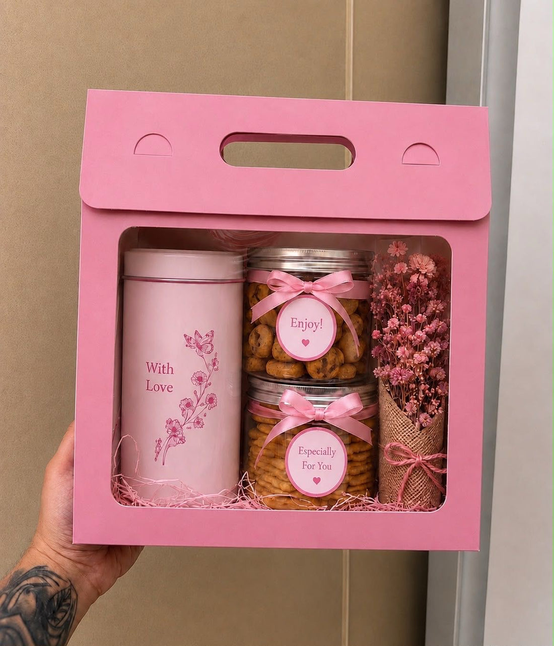 Trendy Bag For Hampers (10pc) | Baby Pink