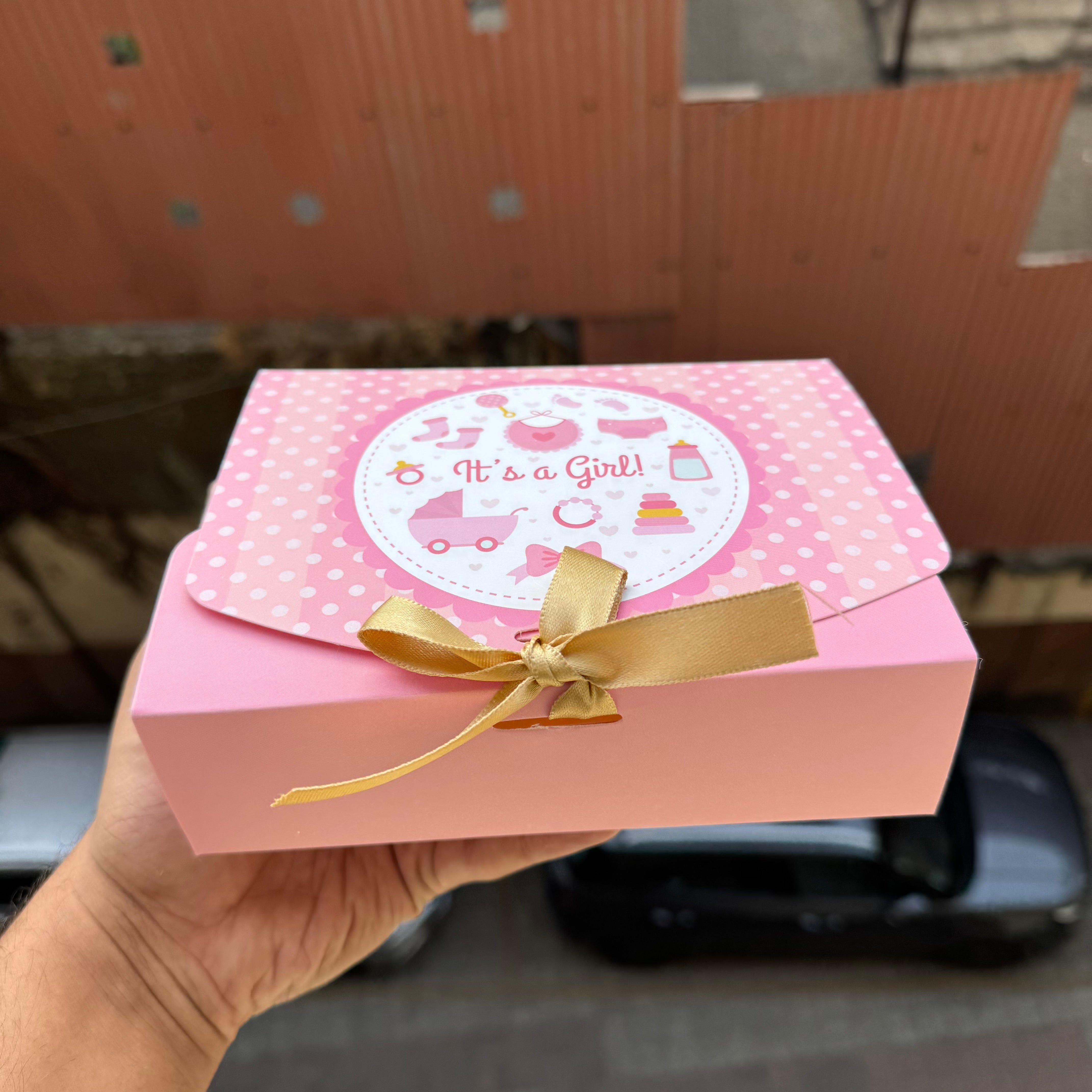 Baby Girl Announcement Hamper Box