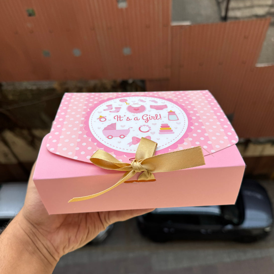 Baby Girl Announcement Hamper Box
