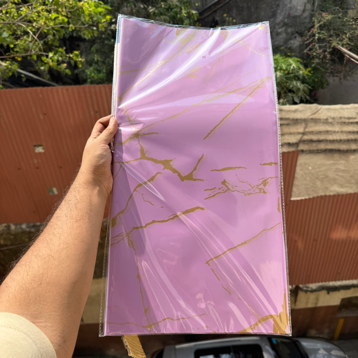Bouquet Wrapping Sheet - Marble Printed - Lilac (20 sheets)