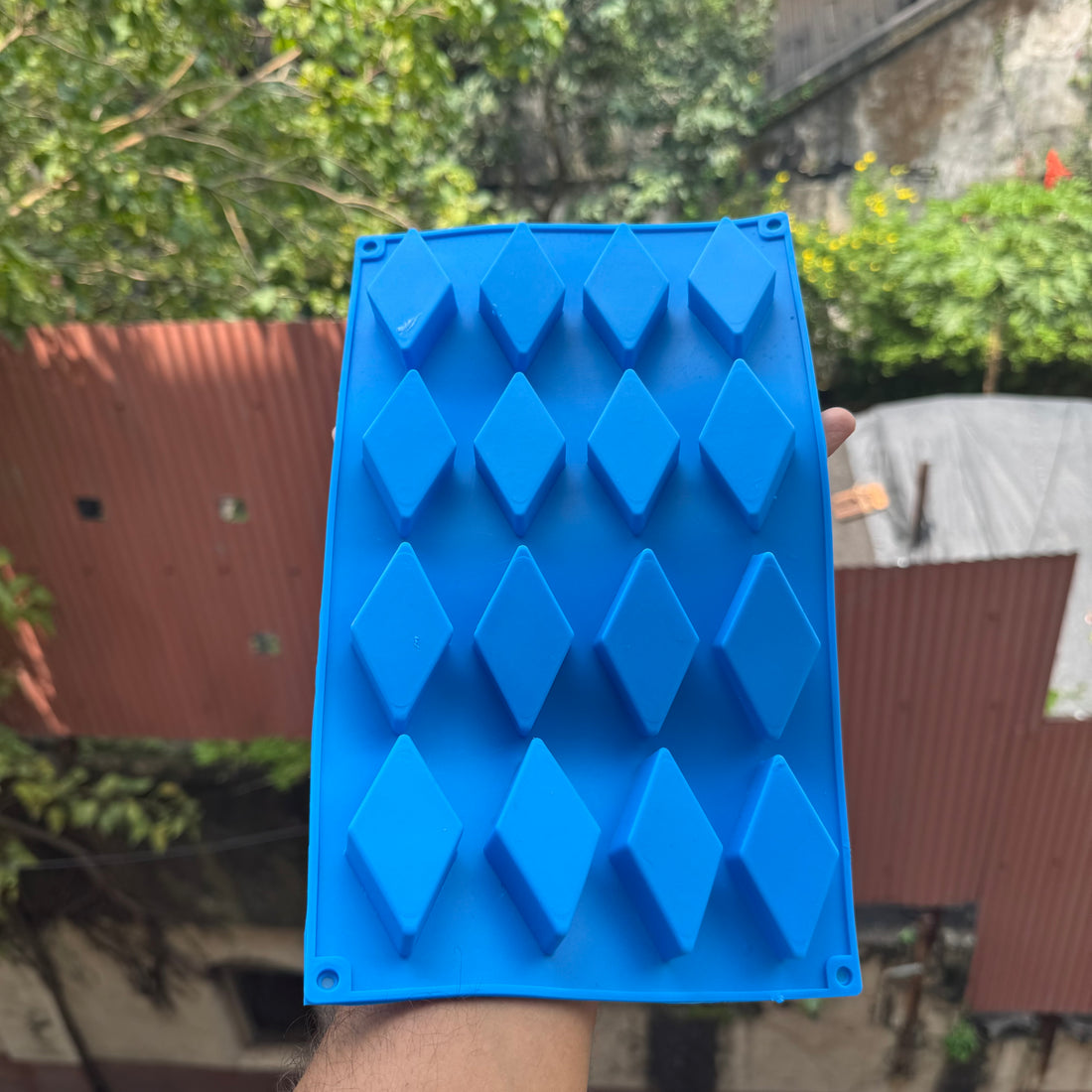 Diwali ~ Kaju Katli Silicon Mould 16in1 (1pc)