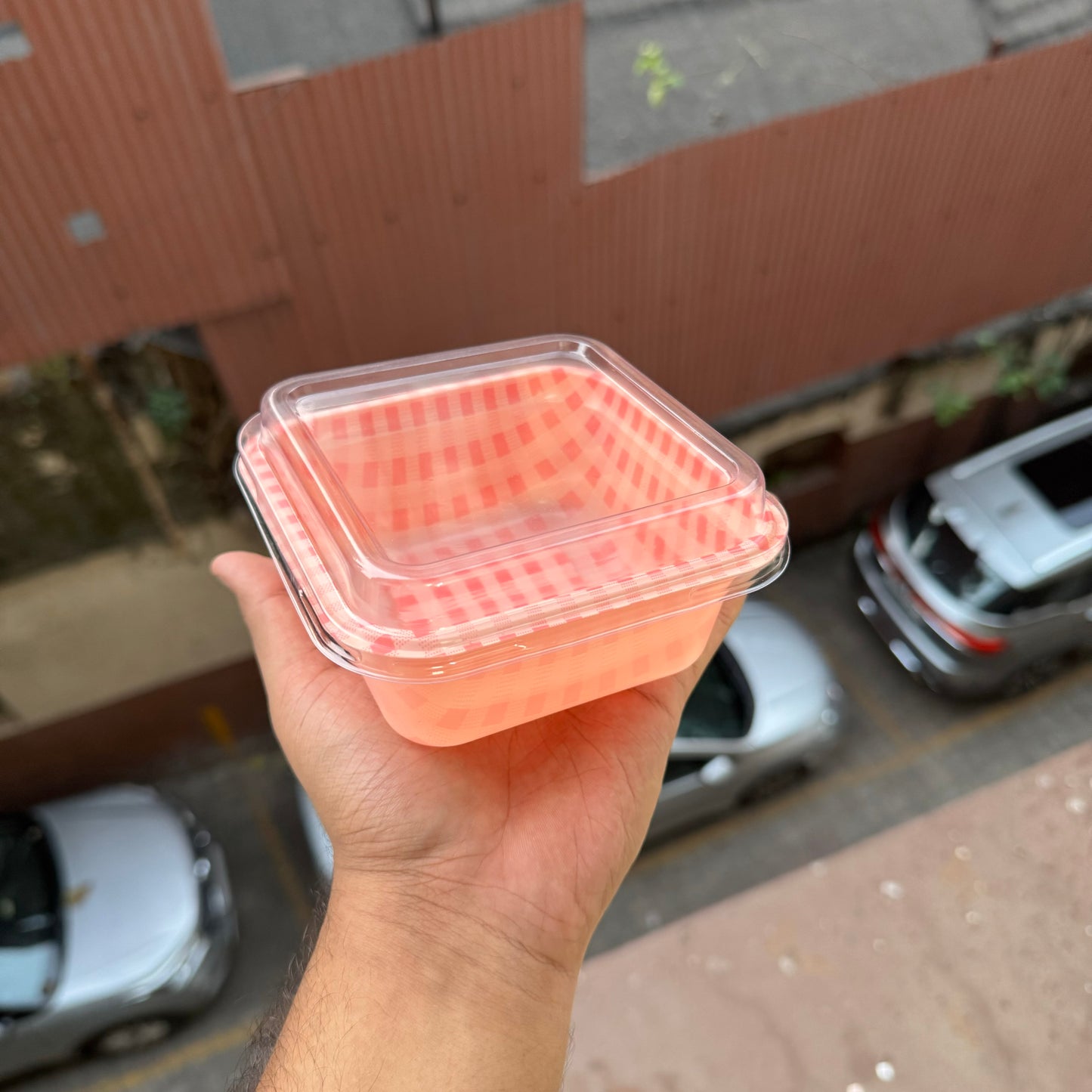 Square Container With Transparent Lid (10pc)