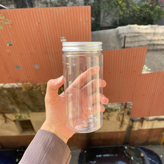 Plastic Jars With Silver Cap (200ml)