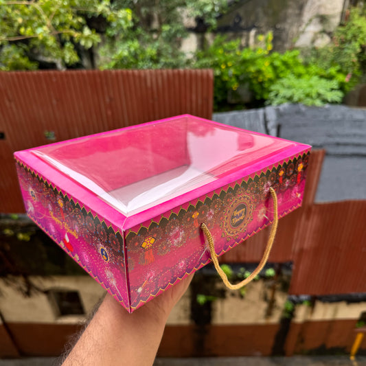 Magenta Diwali Hamper Box With Lid