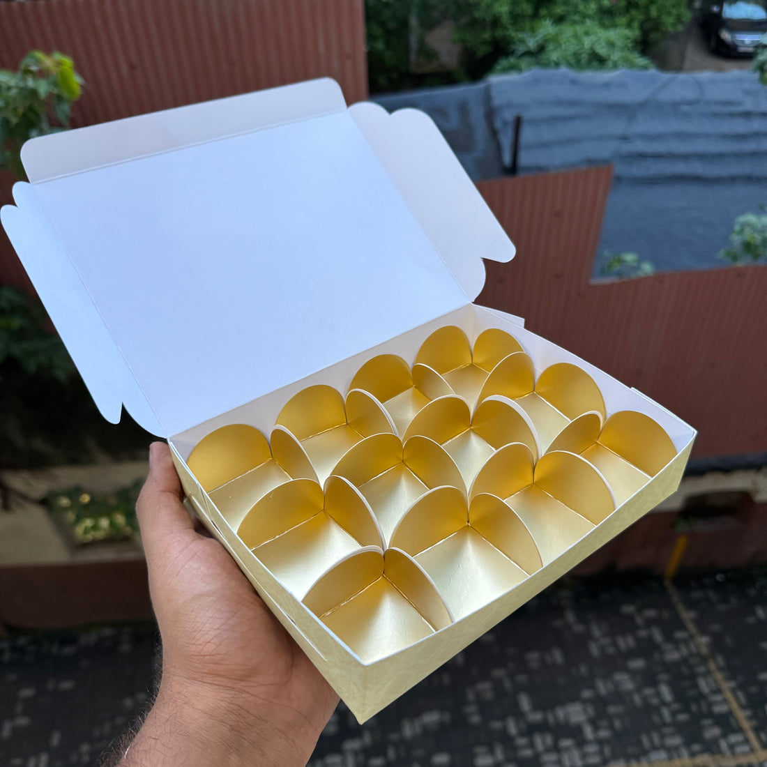 Rakhi Premium Cavity / Dates / Truffle / Chocolate Box (With Cavity - 10 pc Set) 12Cavity Size