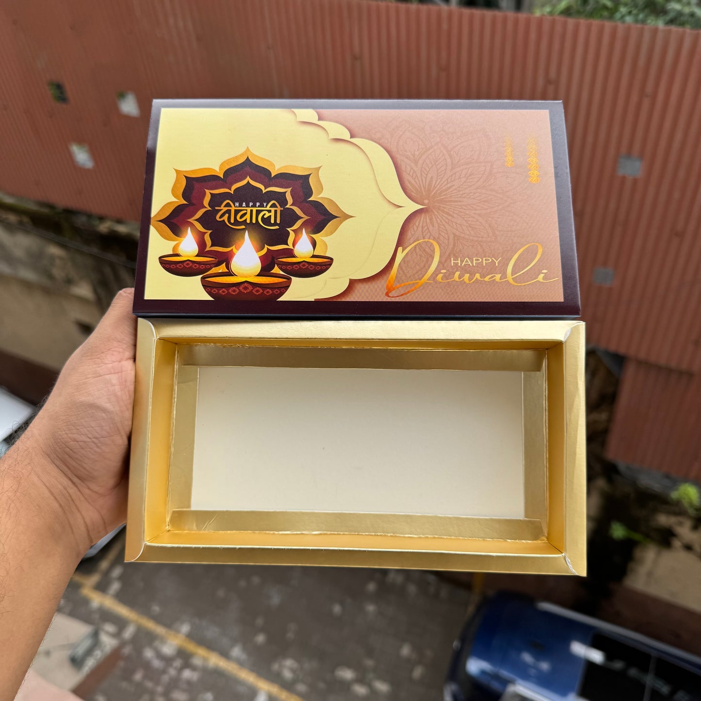 Diwali Slider Box - 8 Cavity - For Chocolates / Candles / Truffles / Brownies / Mithai’s & More (10pc)
