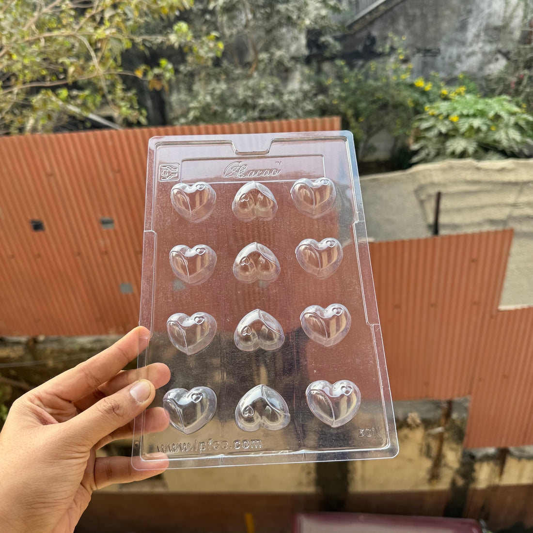 Valentine PVC Chocolate Mould Designer Heart in Heart