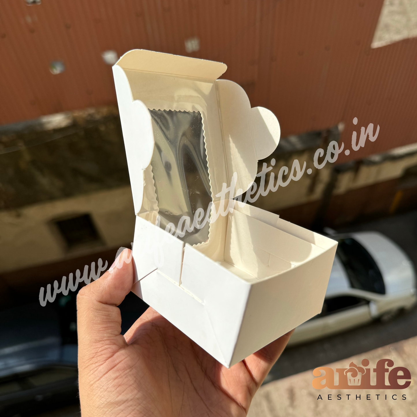 1 in 1 Brownie / Cookie Box 10pcs White