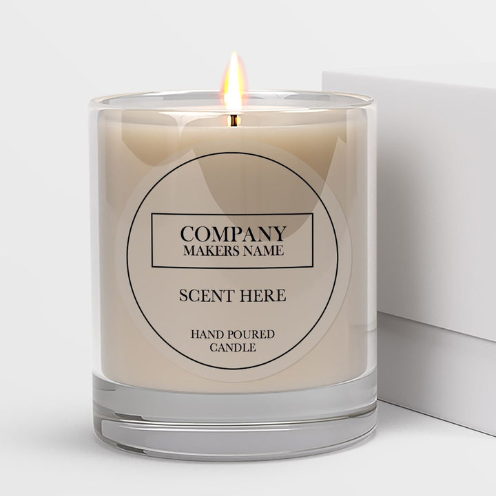 Customised Transparent Brand Logo Sticker Sheet - Round Cut 2” size approx (40pcs) 10 sheets