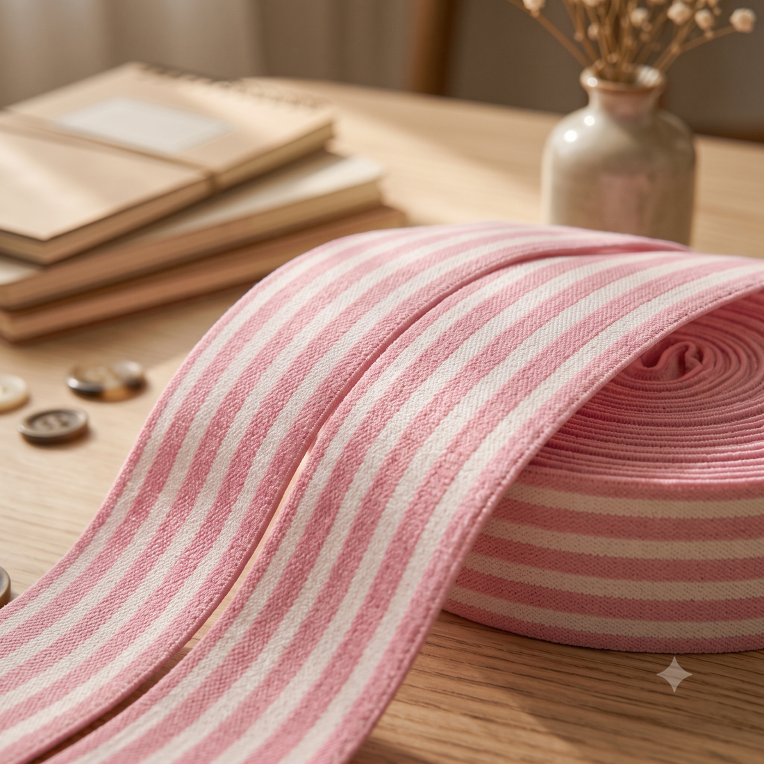 Stripe Ribbon | Pink | 25yards roll (1pc)