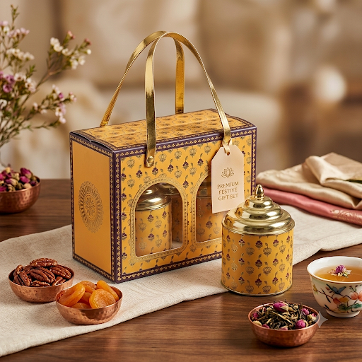 Yellow Heritage Twin-Jar Festive Box