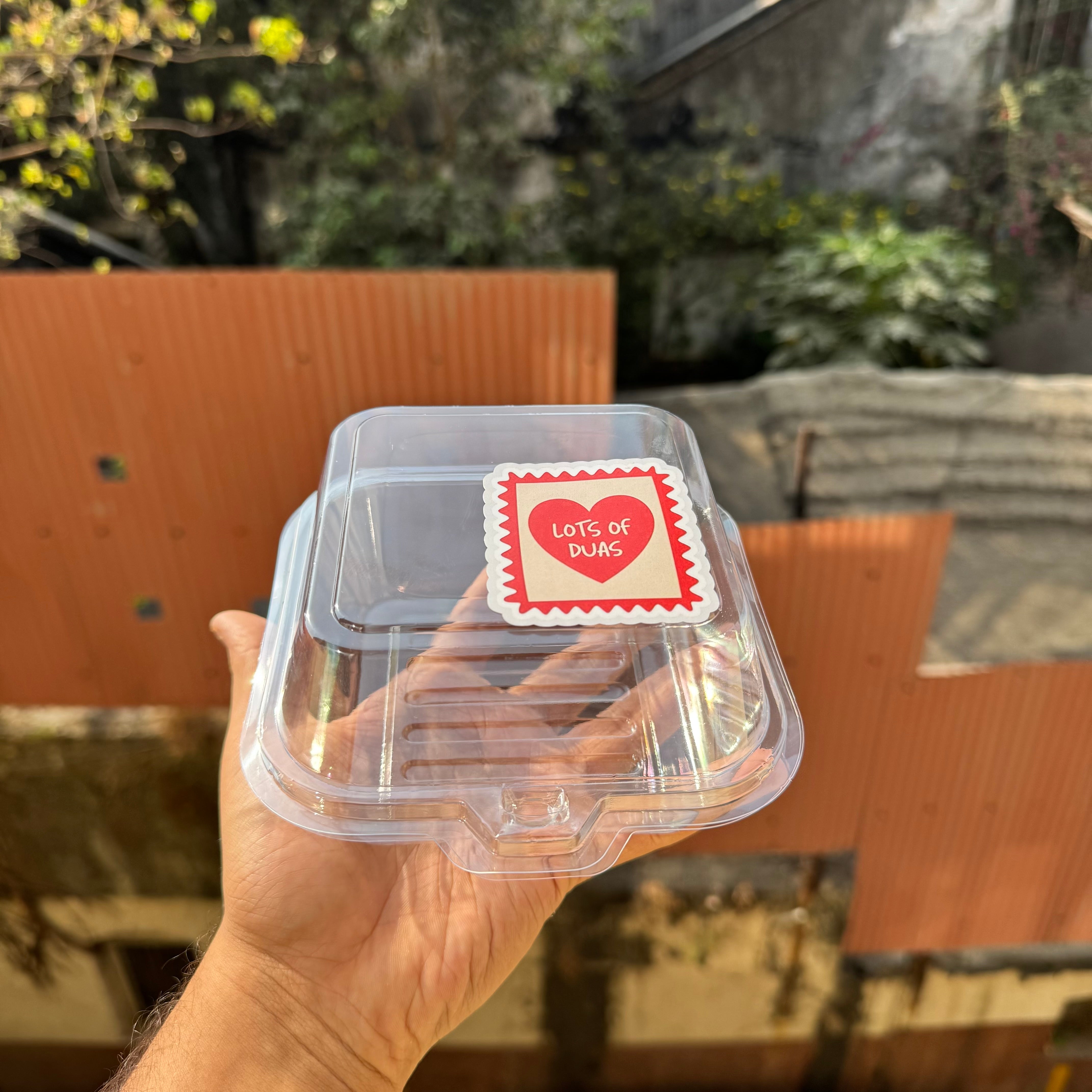 6” Bento PVC Box With Sticker (10pc)