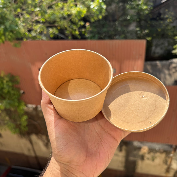 Kraft Tub 250 mL with Lid (10pc)
