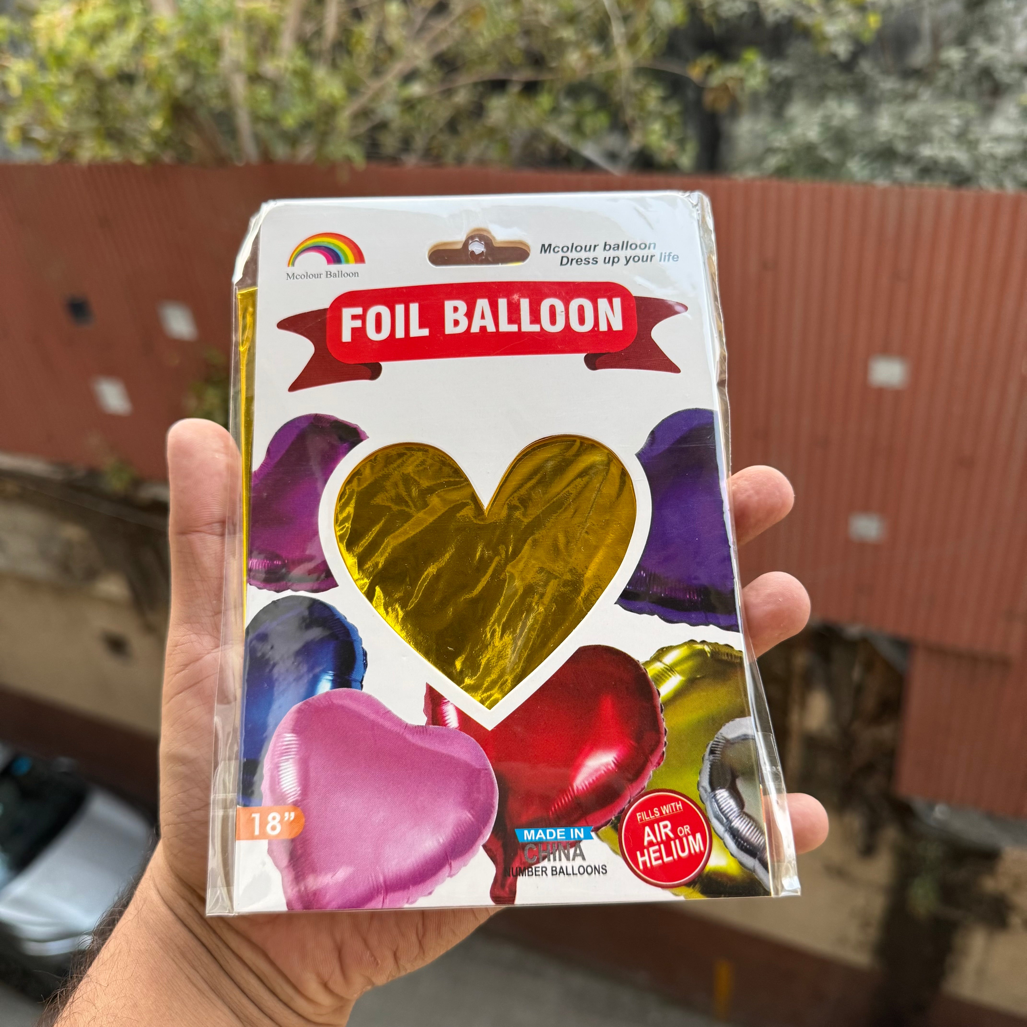 Gold Heart Foil Balloon