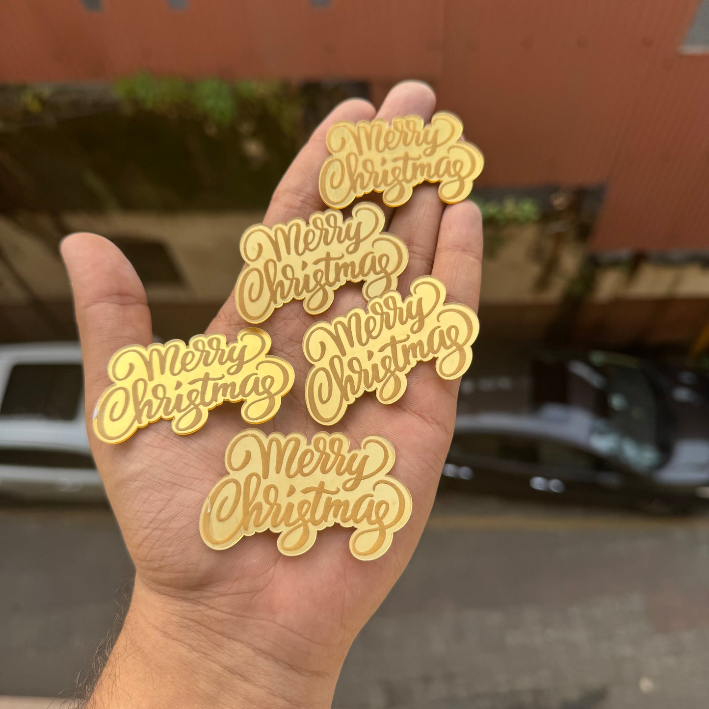 Christmas Acrylic Coins (5pc)