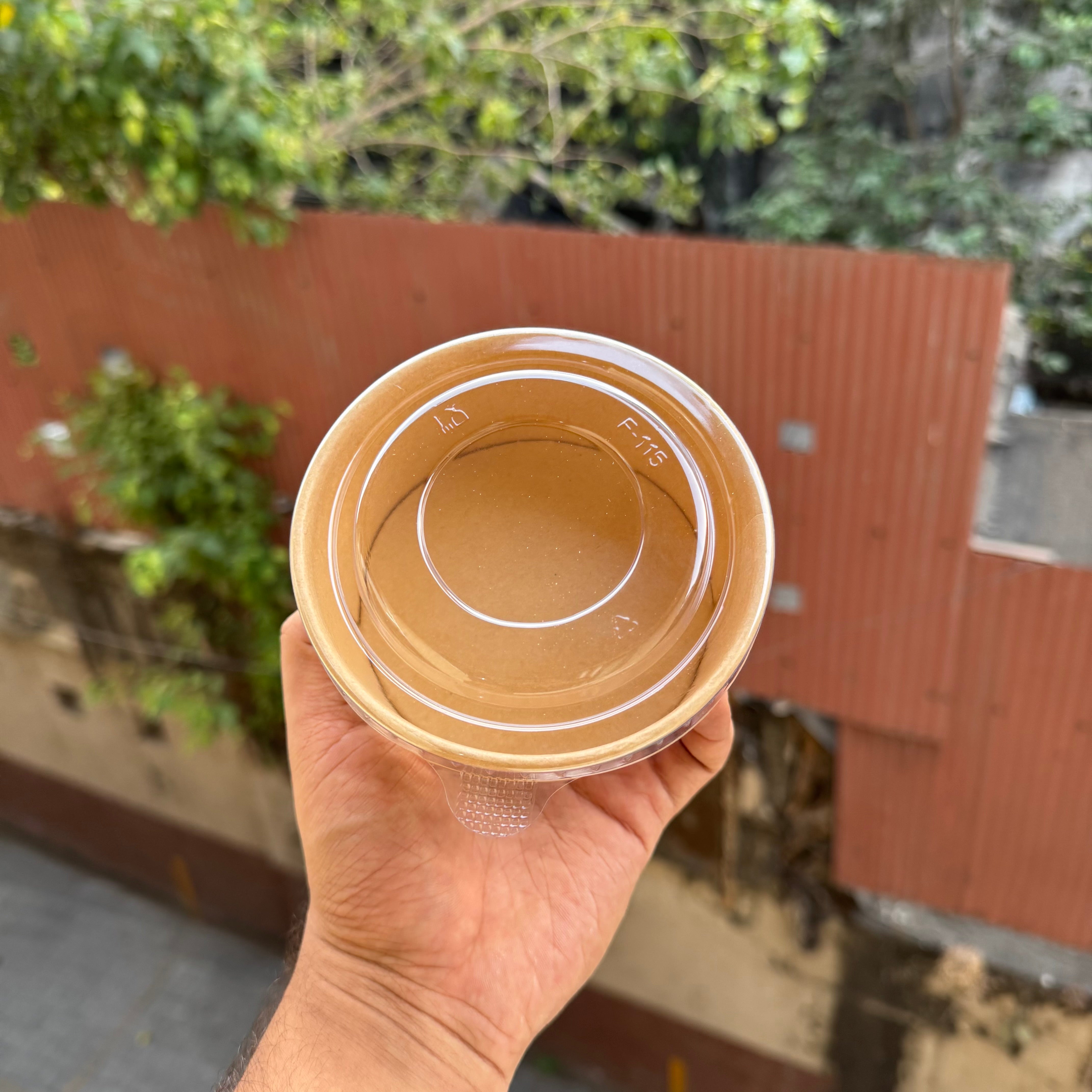 Kraft Tub 350ml with Lid (10pc)