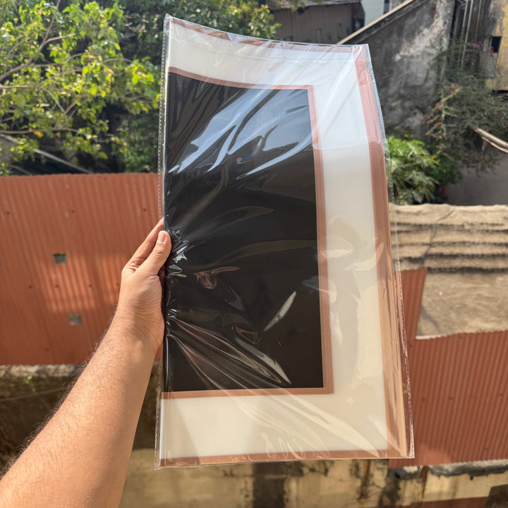 Bouquet Wrapping Sheet - Premium Border - Black (20 sheets)