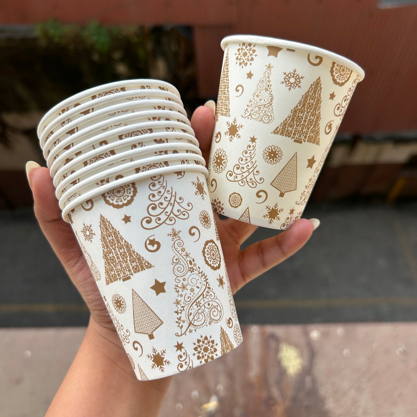 Christmas Disposables - Xmas Paper Cups 210ml (10pcs) - Any Print