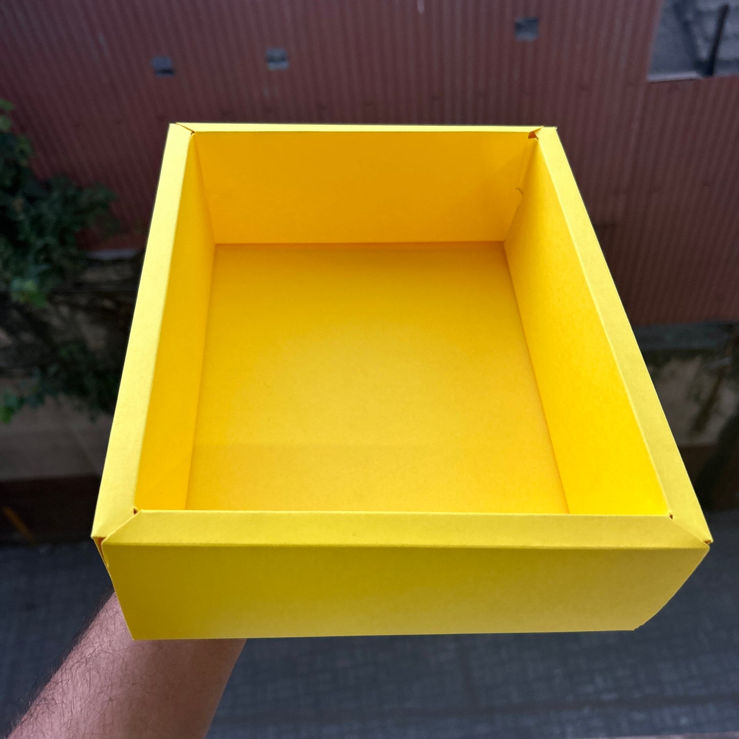 Yellow Hamper Box With Lid