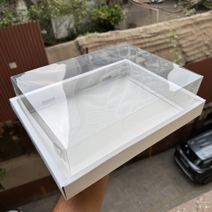 Cake and Flower Big Display Hamper Box White (5pc) #New