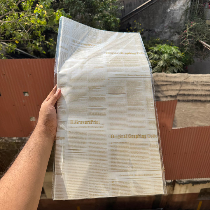Bouquet Wrapping Sheet - Newspaper- White (20 sheets)