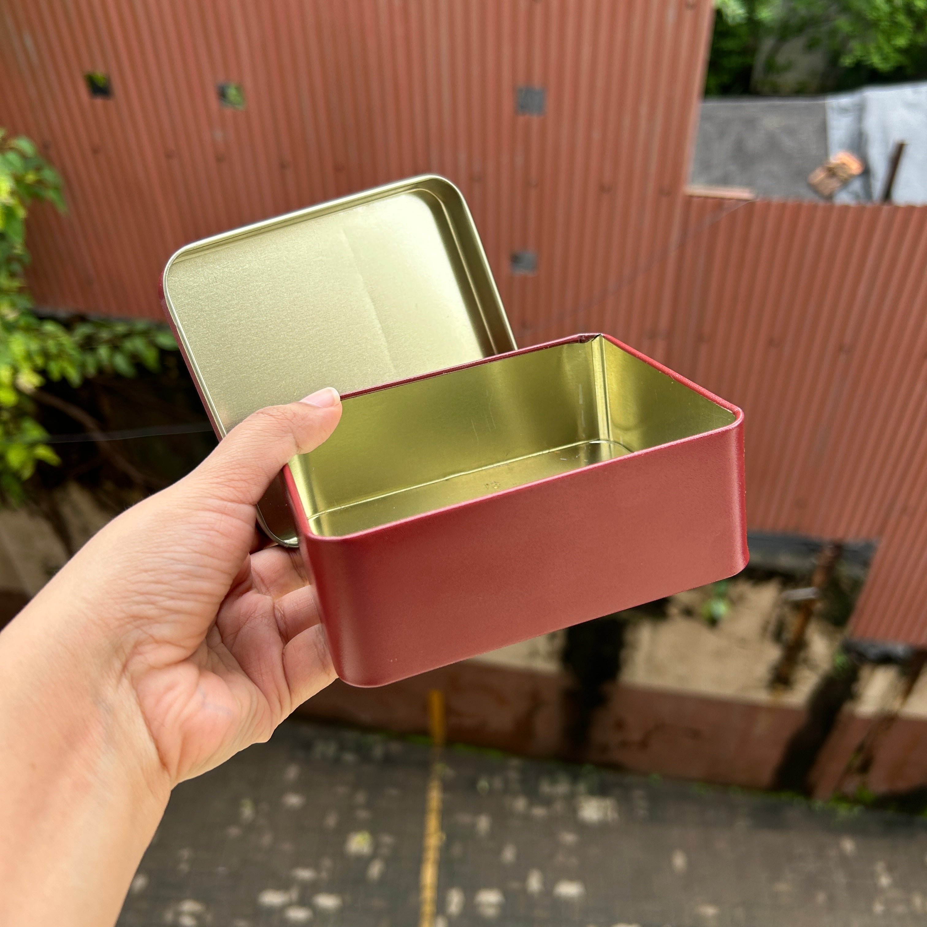 Cookie Dream Tin Rectangle - Burgundy