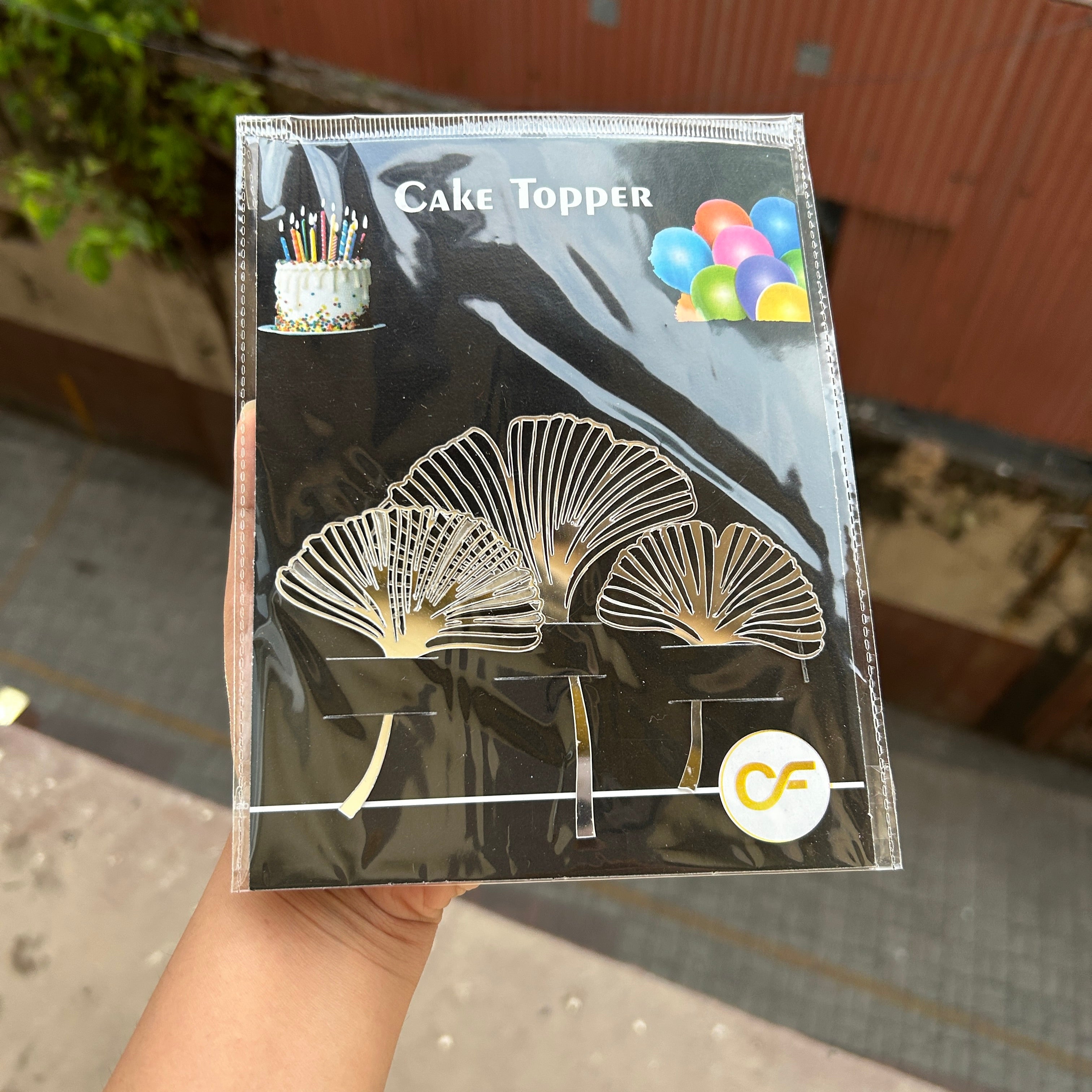 Ginkgo Leaf Acrylic Silver - Set of 3 pc