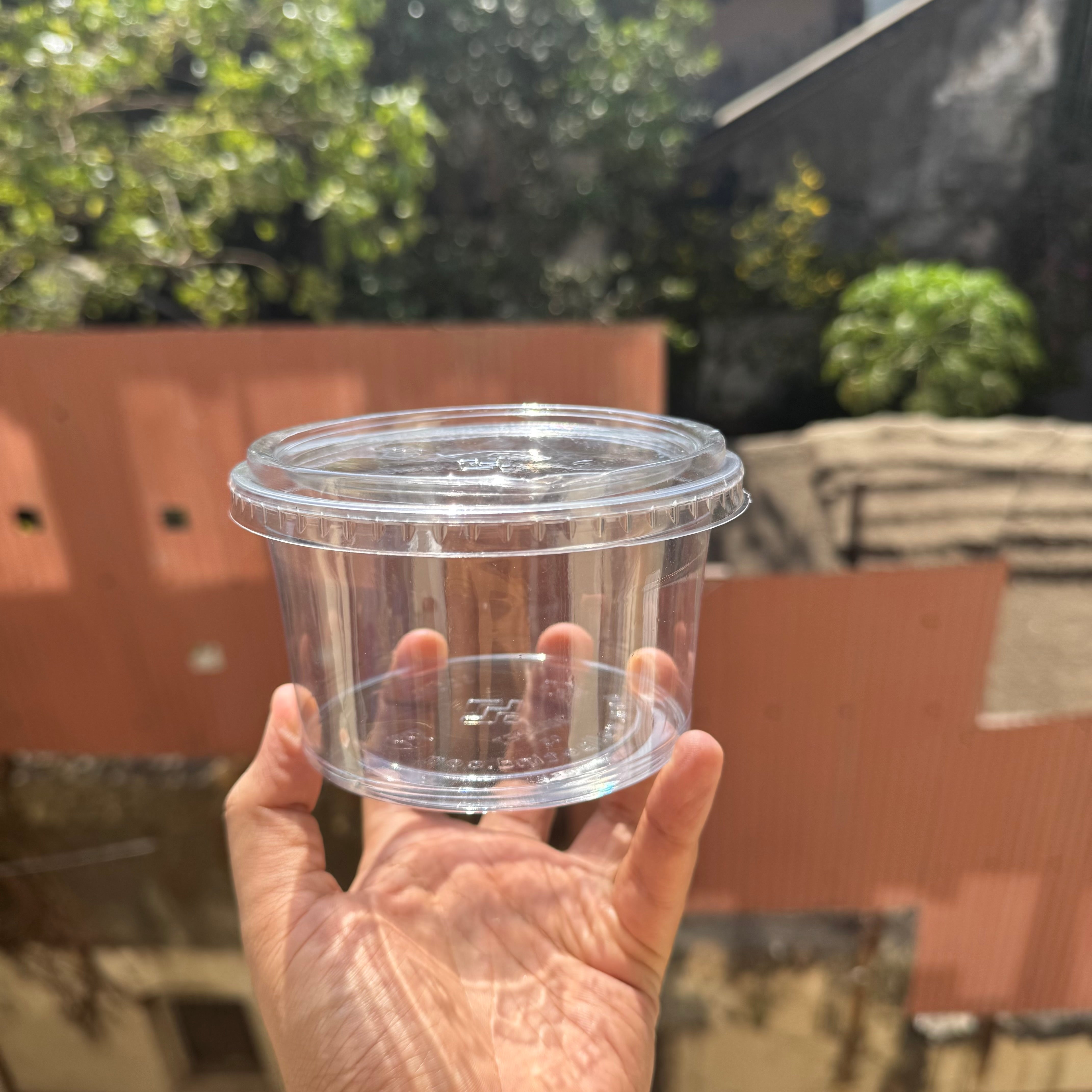 Round Dessert Container PVC With Lid 500ml (10pc) •CFO