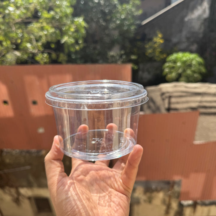 Round Dessert Container PVC With Lid 500ml (10pc) •CFO
